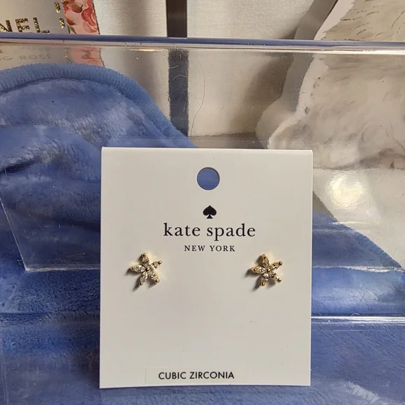 Kate Spade Gold Starfish Earrings, NWT - Picture 5 of 5
